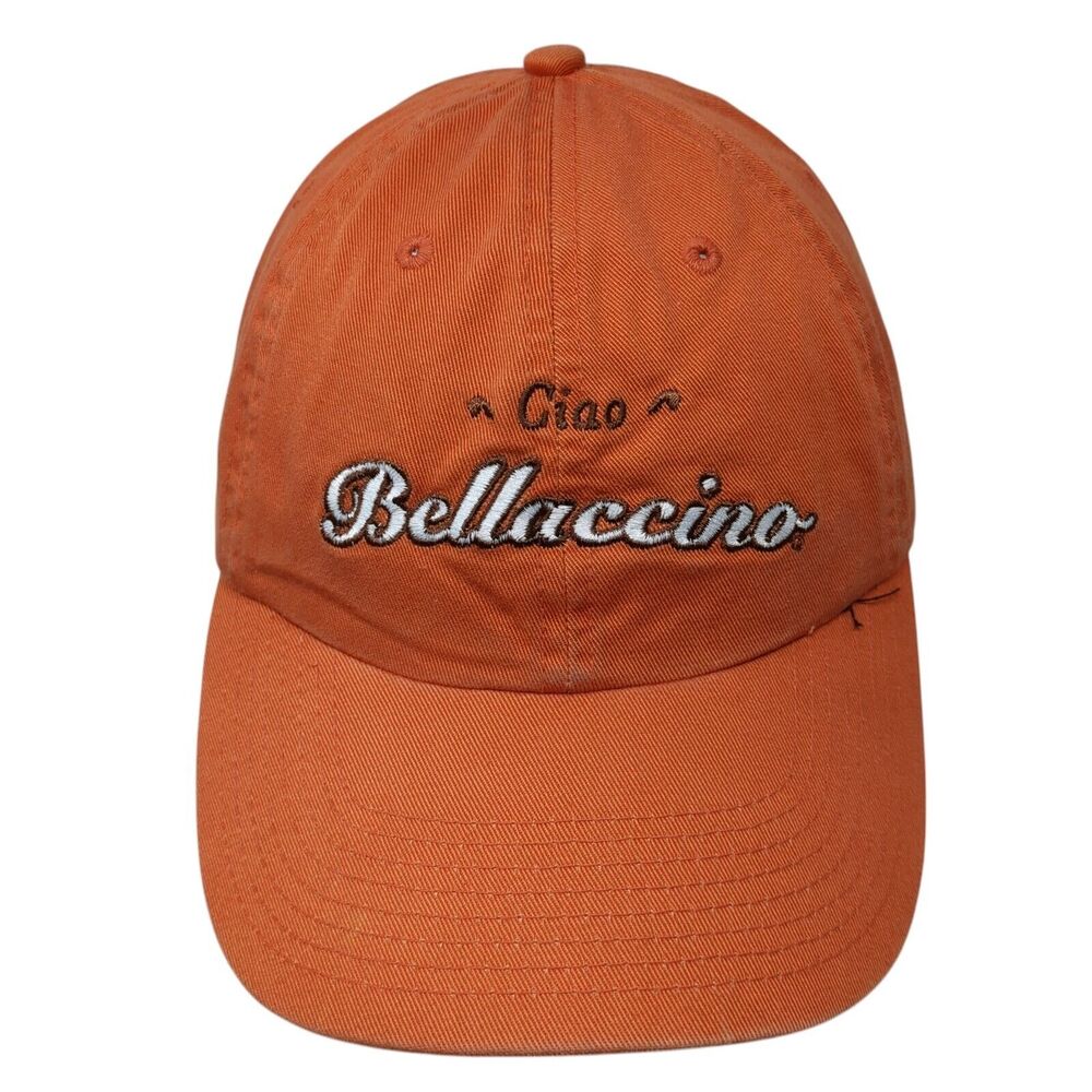 Ciao Bellacino Slideback Hat Orange One Size Embroidered Fahrenheit